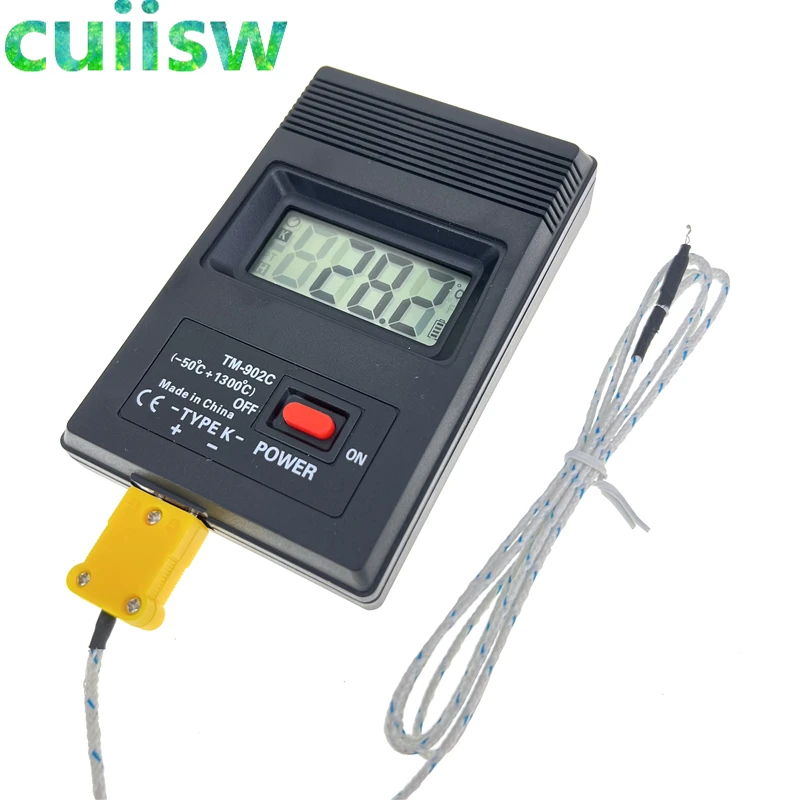 TM-902C (-50C to 1300C) Temperature Meter TM902C Digital K Type Thermometer Sensor + Thermocouple Probe detector