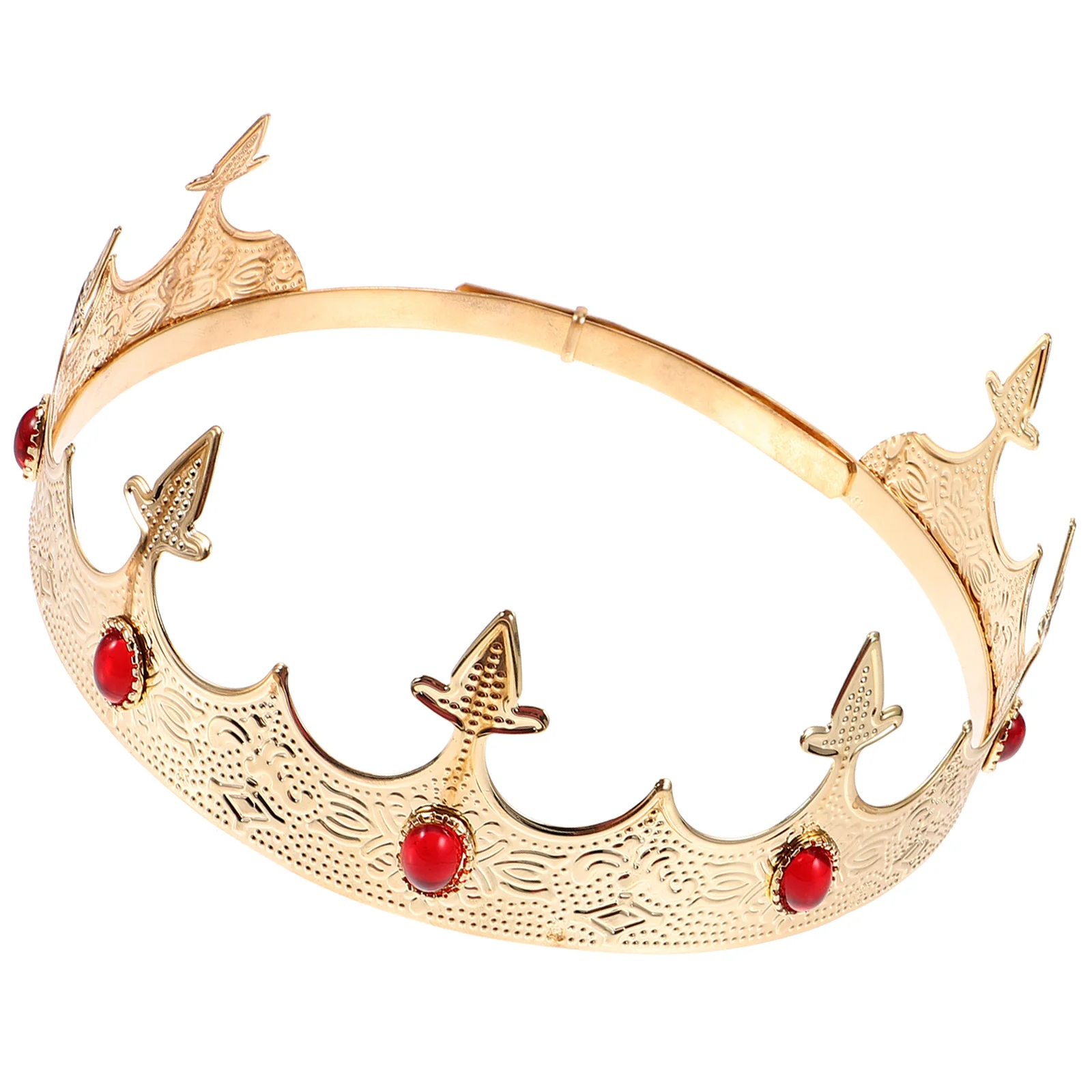 تاج الملك المعدني للرجال من حجر الراين المزخرف العتيق للحفلات التنكرية وأعياد الميلاد والهالوين للرجال #1