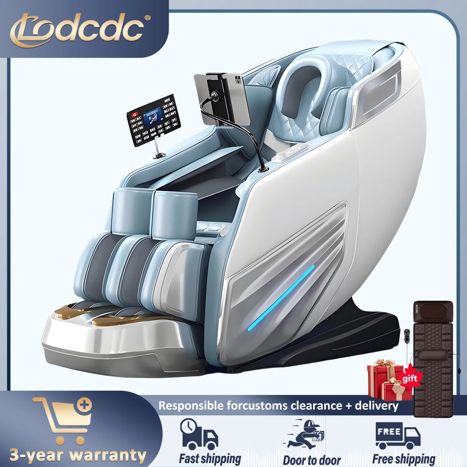 

2025 Best Electric Full Body Luxury High-End Electric 4D Massage Chair 3D Zero Gravity Full Body Stretching Massage Chair