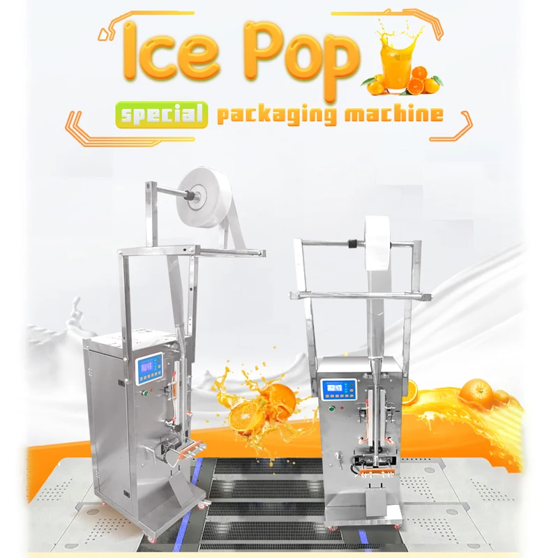 

Automatic Ice Lolly Ice Pop Popsicle Stick Making Machine Fruit Juice Liquid Filling and Sealing Packaging Packing Machine