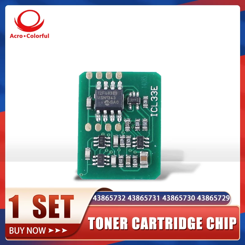 1 Set Compatible Toner Cartridge Chip ​For OKI ES2232 2632 5460a