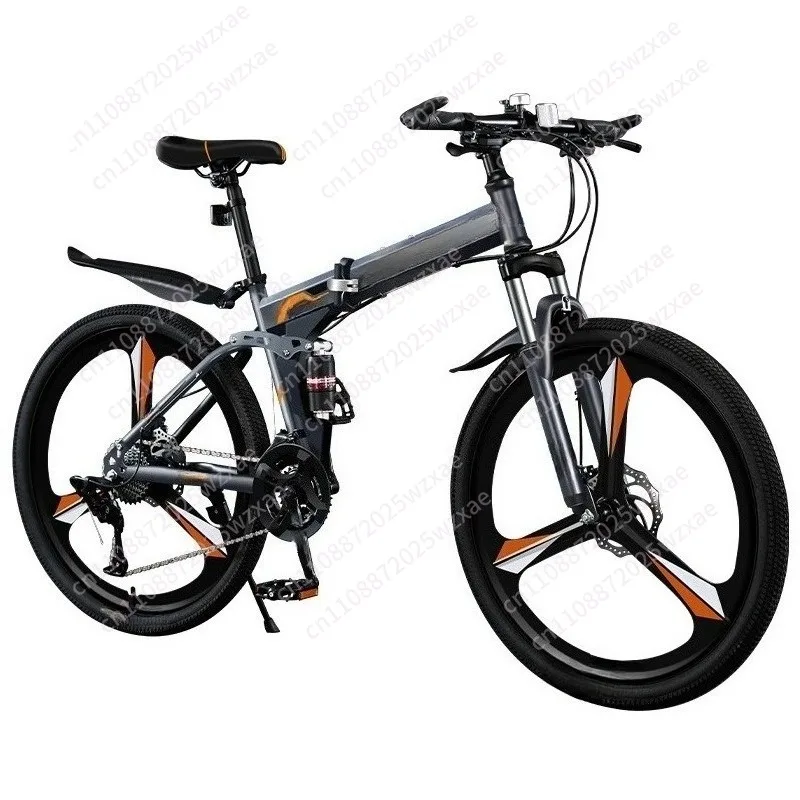 Foldable mountain bike - men's, women's, and youth models available - speed shifting, dual suspension, suitable for students