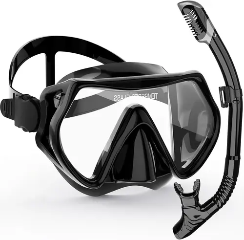 Imagen 2 del producto Máscara de buceo profesional, traje de snorkel, falda de silicona para adultos, gafas antiniebla, equipo de natación
