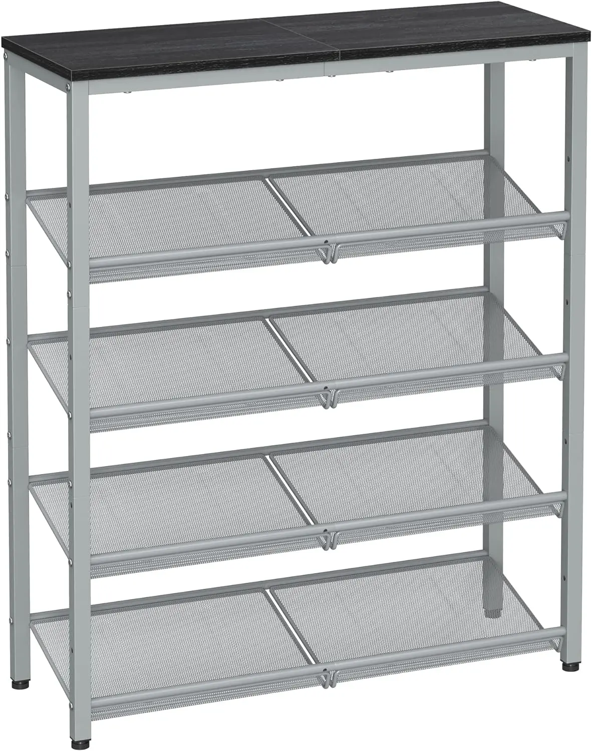 NEW Shoe Rack for Entryway, 5 Tier Shoe Storage Shelves, 16-20 Pairs Shoe Organizer, with Sturdy Wooden Top and Steel Frame