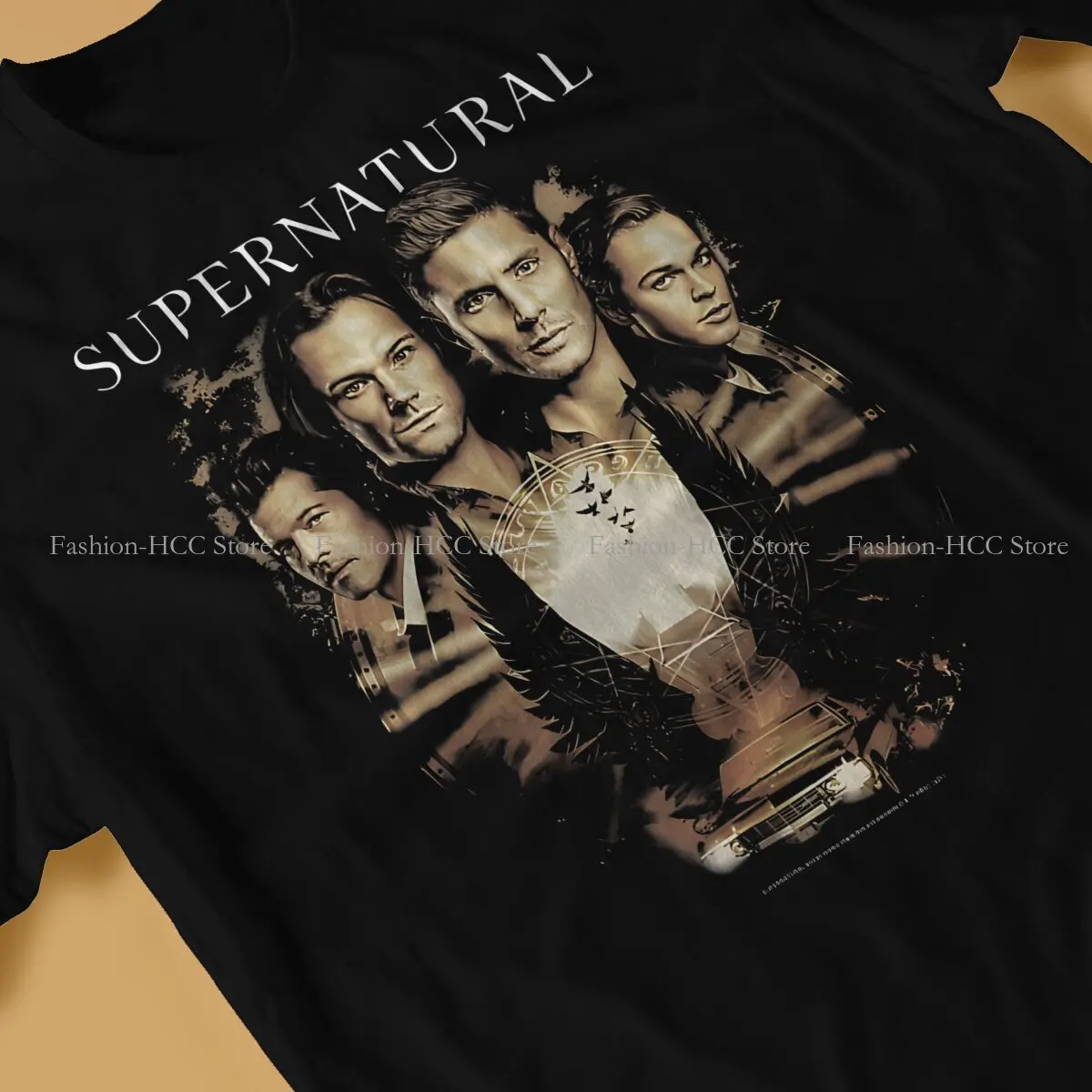 Dean Winchester Supernatural TShirt for Men Group Basic Casual Tee T Shirt Novelty New Design