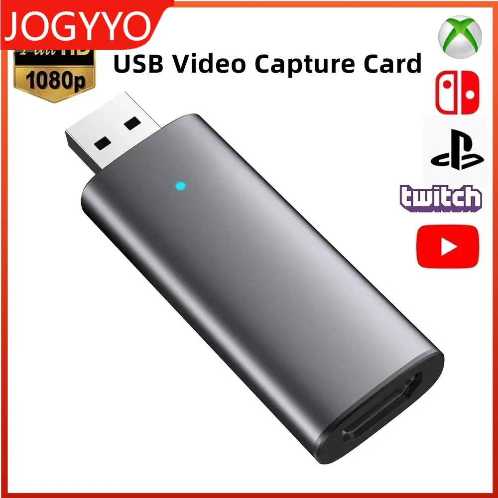 USB 1080P @60FPS HDMI対応TVスティック オーディオビデオキャプチャカード テレビ入出力 DSLRビデオカメラによる放送ライブ録画用