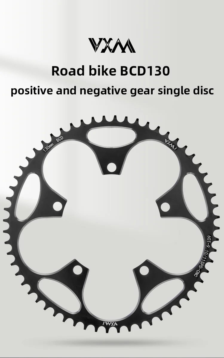 VXM Road Bicycle Folding Bike 130BCD Crank Aluminum Narrow Wide Chainring 38 42 48 52 60T Chainwheel Disc Sprocket Tooth Single