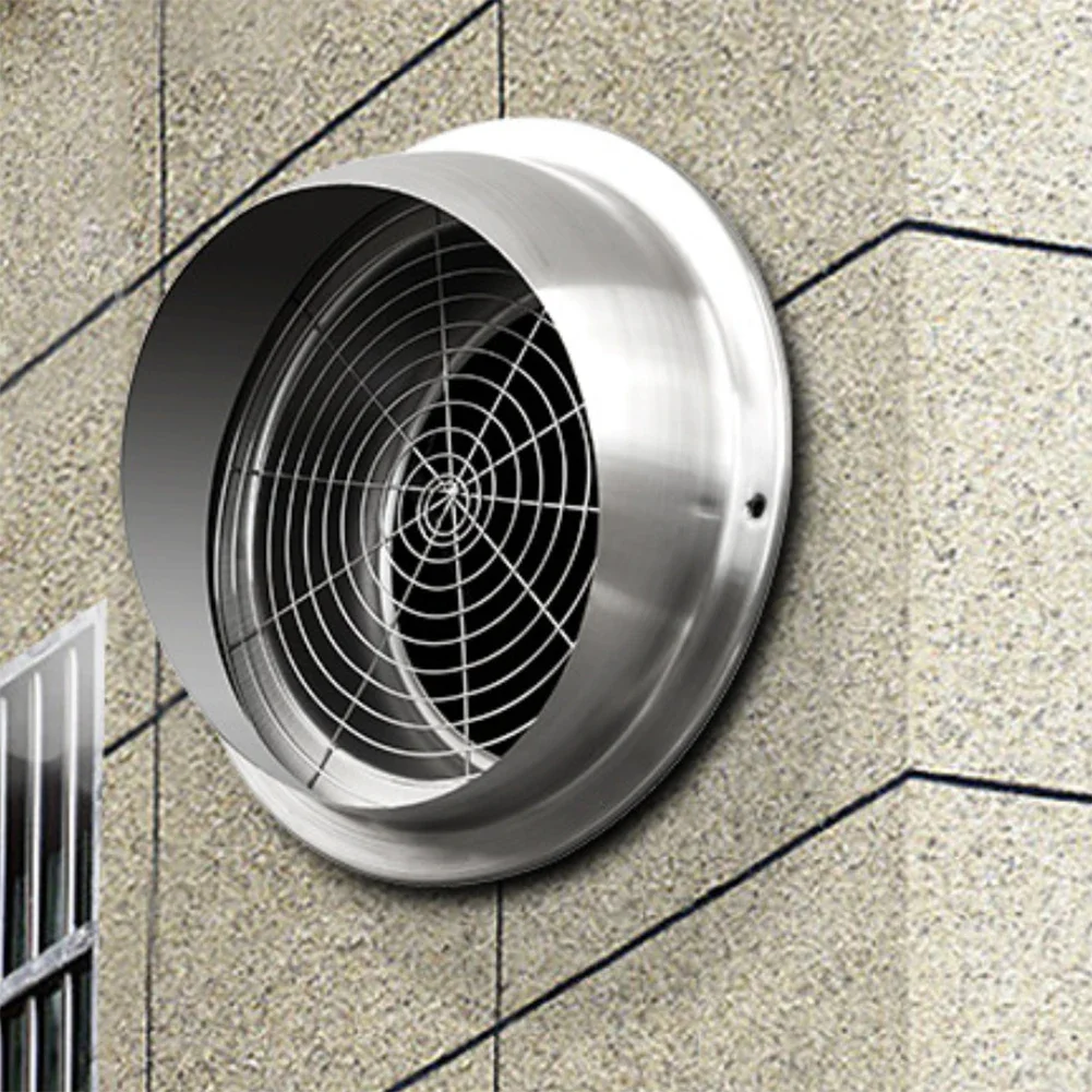 Stainless Steel Air Vent Ventilation Exhaust Grille Cover Wall Ceiling Exhaust Duct Cover Cooling Heating Round Vent Cap