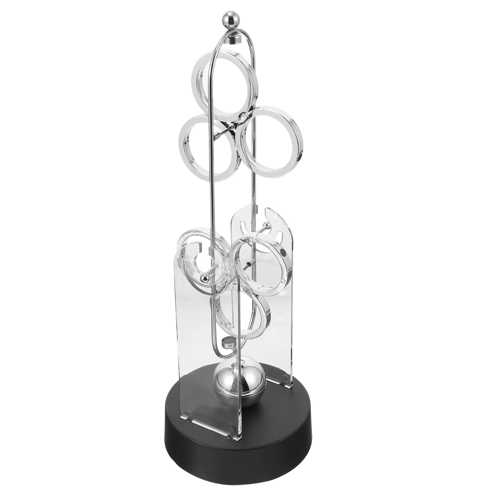 1pc オーナメント プレミアム サイエンス デスクトップ 永久運動装置 ホーム オフィス デコレーション 物理的バランスボール