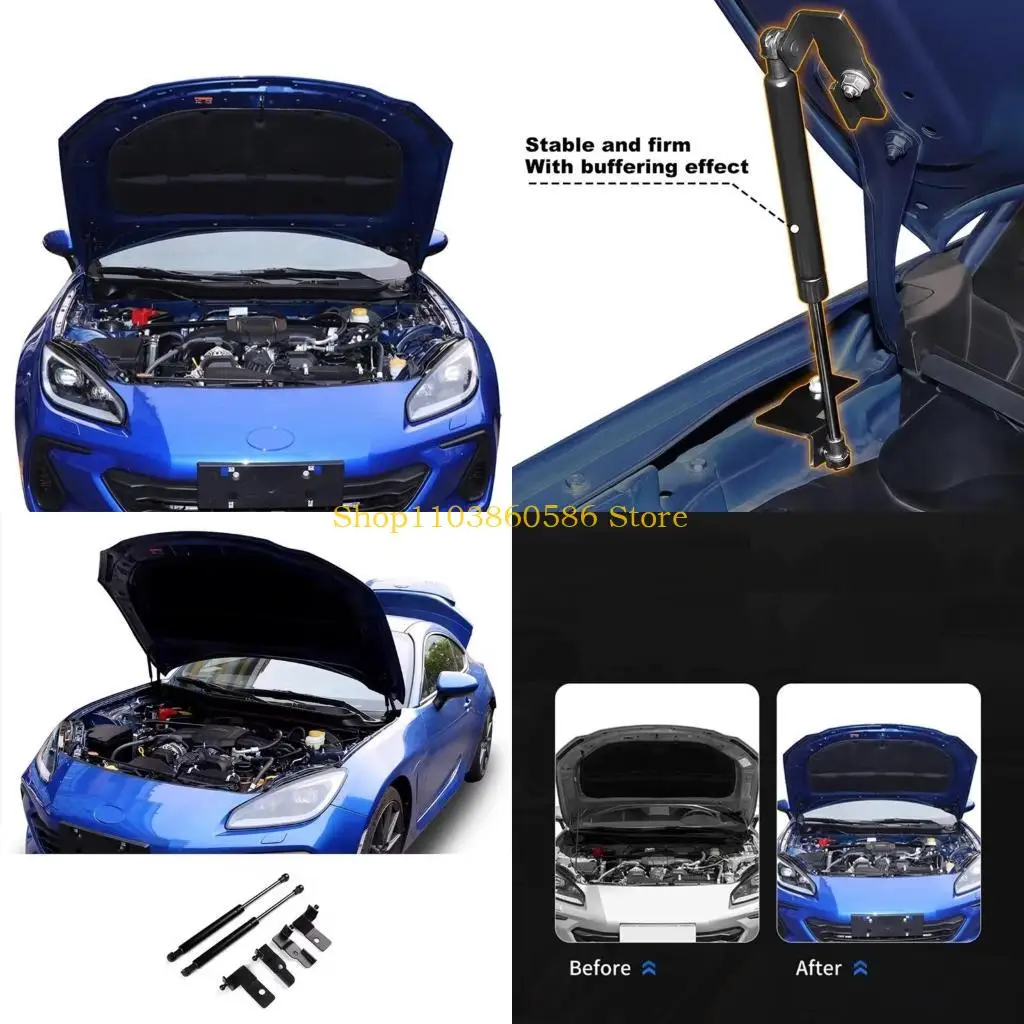

242A Hydraulic Support Rods Easy to Install Front Bonnet Gas Springs for easy Bonnet Lifting & Secure Positioning