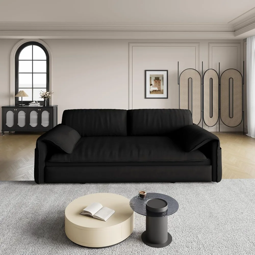 أريكة سرير فوتون حديثة قابلة للتحويل 3 في 1 مع منافذ USB، أريكة نوم بحجم كوين قابلة للسحب، مخمل مريح، جيوب جانبية، Ide #5