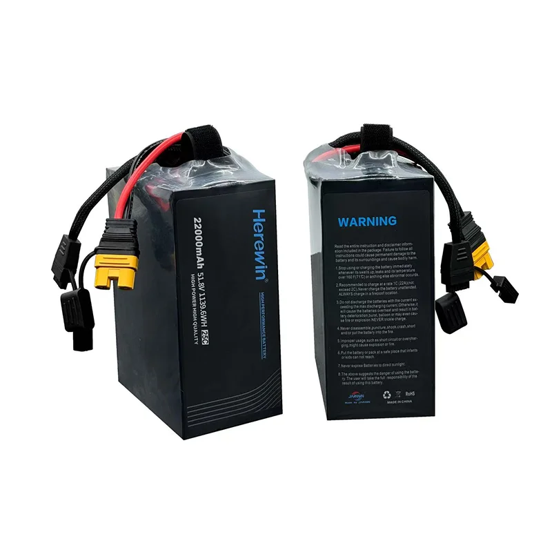Herewin 22000 mAh 51,8 V 25 C 14S leichter Hochleistungsakku für landwirtschaftliche Drohnen