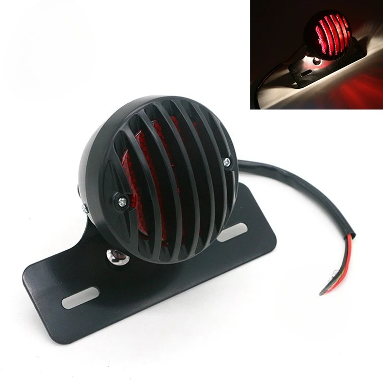 

Motorcycle Tail Lights Motorcycle Accessories Retro Modification, Metal License Plate Brake Lights