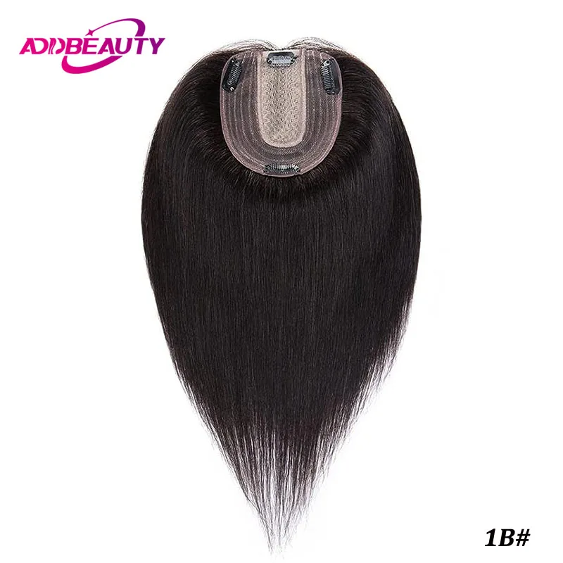 Machine Toupee for Women Silk Top Human Hair Wigs Straight Toppers Natural Swiss Lace Hair System Unit Free Part Hairline Ombre