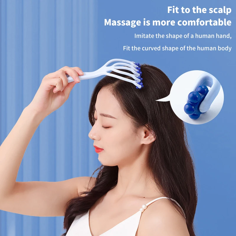 Five Claws Head Roller Massage Dredging Meridian Massage Comb Scalp Acupoint Massage Relax Health Care Tools Relieve Pain