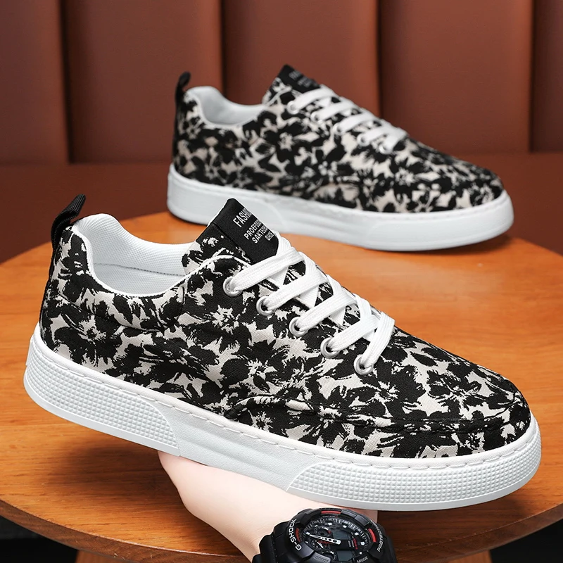 

​ 2025 Модные мужские туфли для скейтбординга — крутой уличный стиль, американский дизайн в стиле ретро, толстая подошва, повседневные и многофункциональные