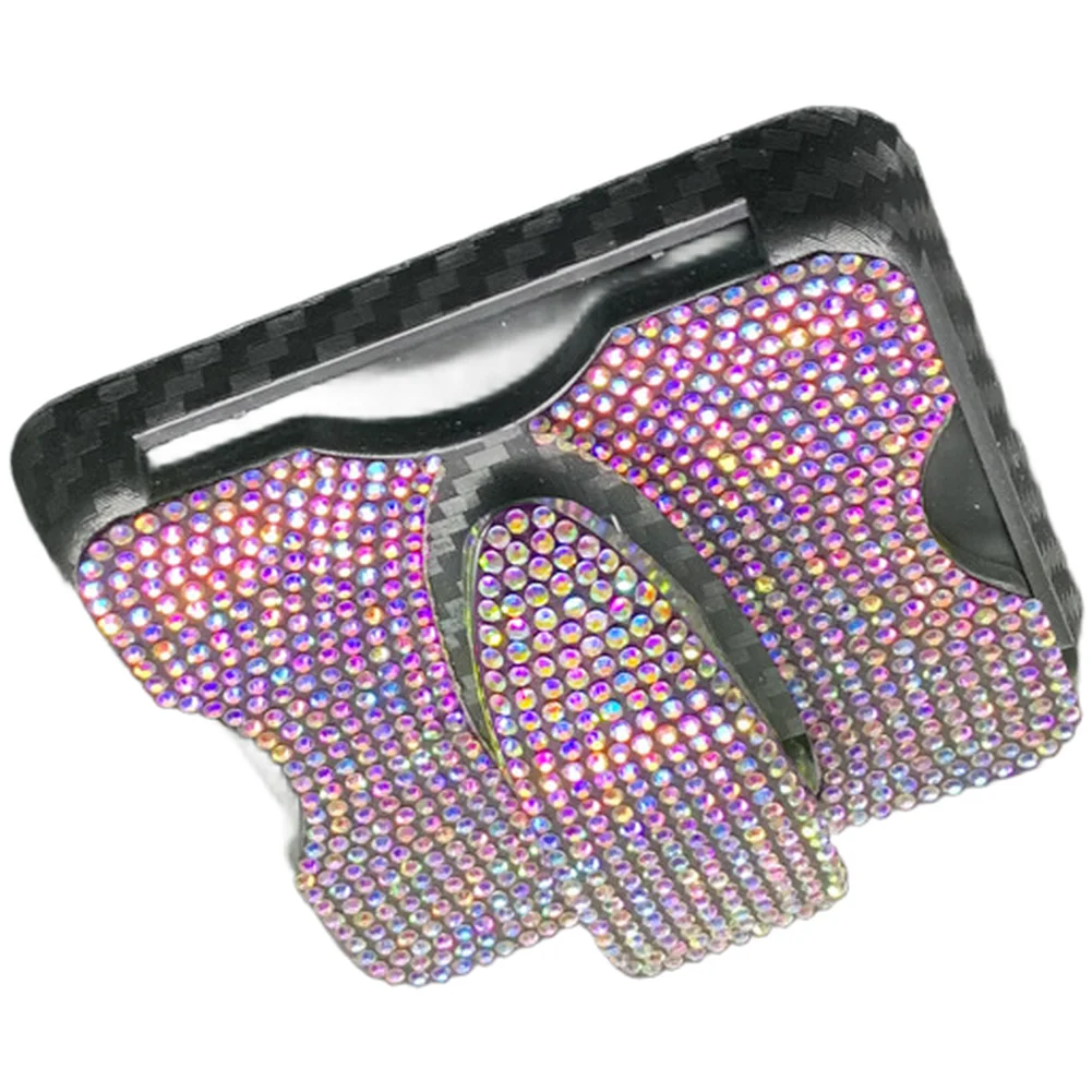 مشبك نظارات السيارة لواقي الشمس حامل متعدد الوظائف مع فتحات لبطاقات النظارات الشمسية والتذاكر دوران 360 درجة #3