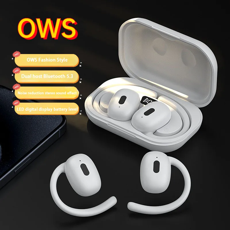 

New R23 Bluetooth earphones with digital display screen, ultra long battery life, OWS ear hanging low delay earphones