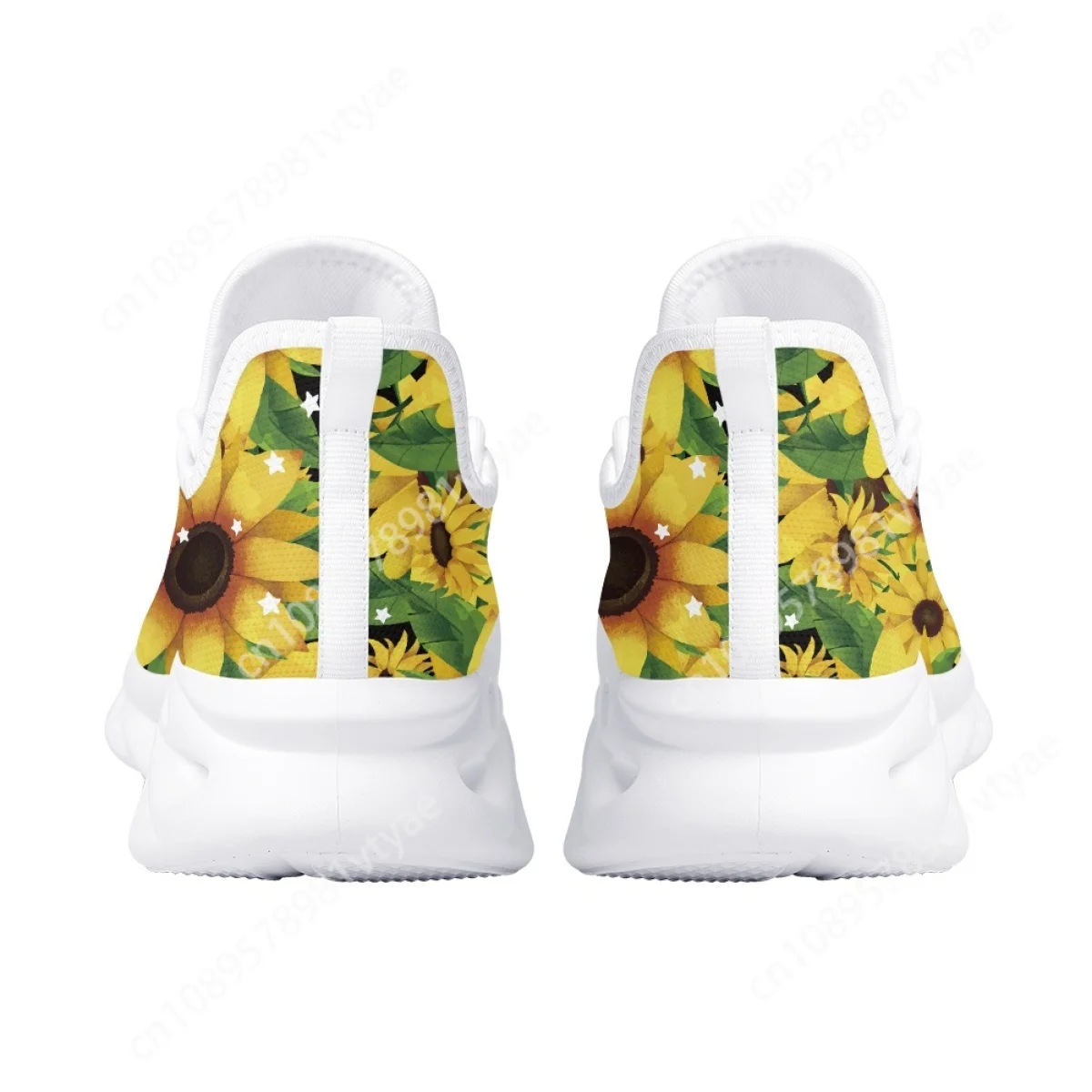 Pretty Sunflower Design Cushion Running Sneakers Animal American Flag Scratches Print Mesh Shoes Indenpendce Days Gifts Tennis