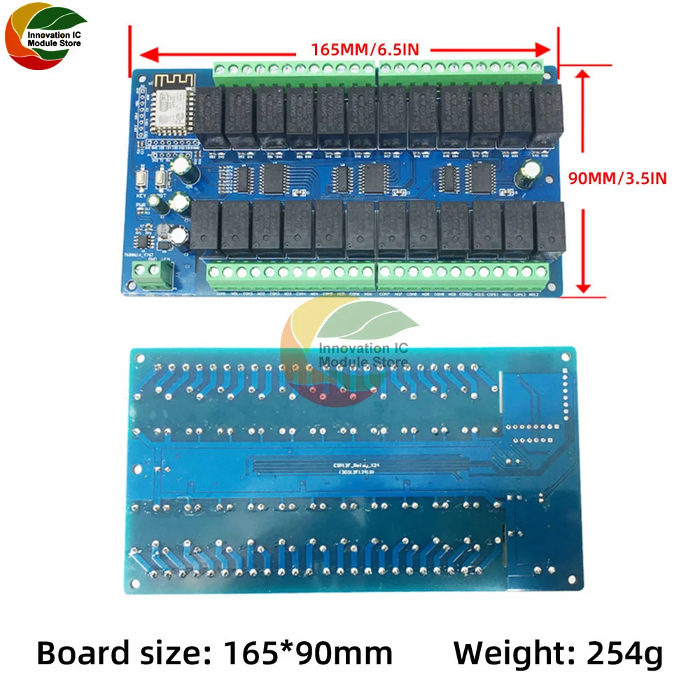 ESP8266 modulo relè a 24 canali WIFI24 scheda di sviluppo ESP-12F modulo relè 5V 12V 24V scheda di sviluppo ESP-12F