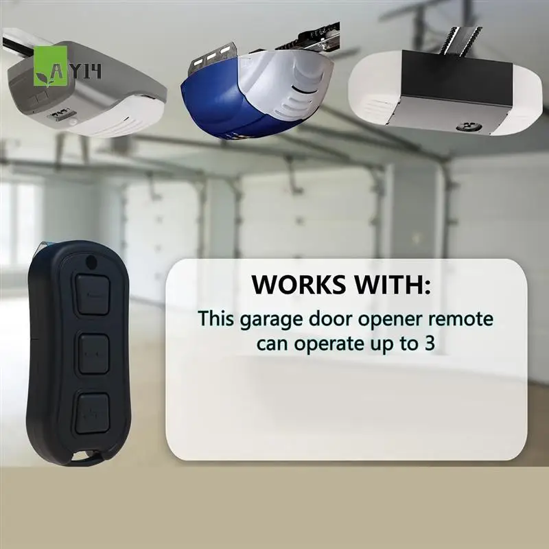 

AY14 -2 PCS Garage Door Opener Black Plastic Remote Replacement For GM3T Overhead ACSCTG & MAT90 GM3T-BX