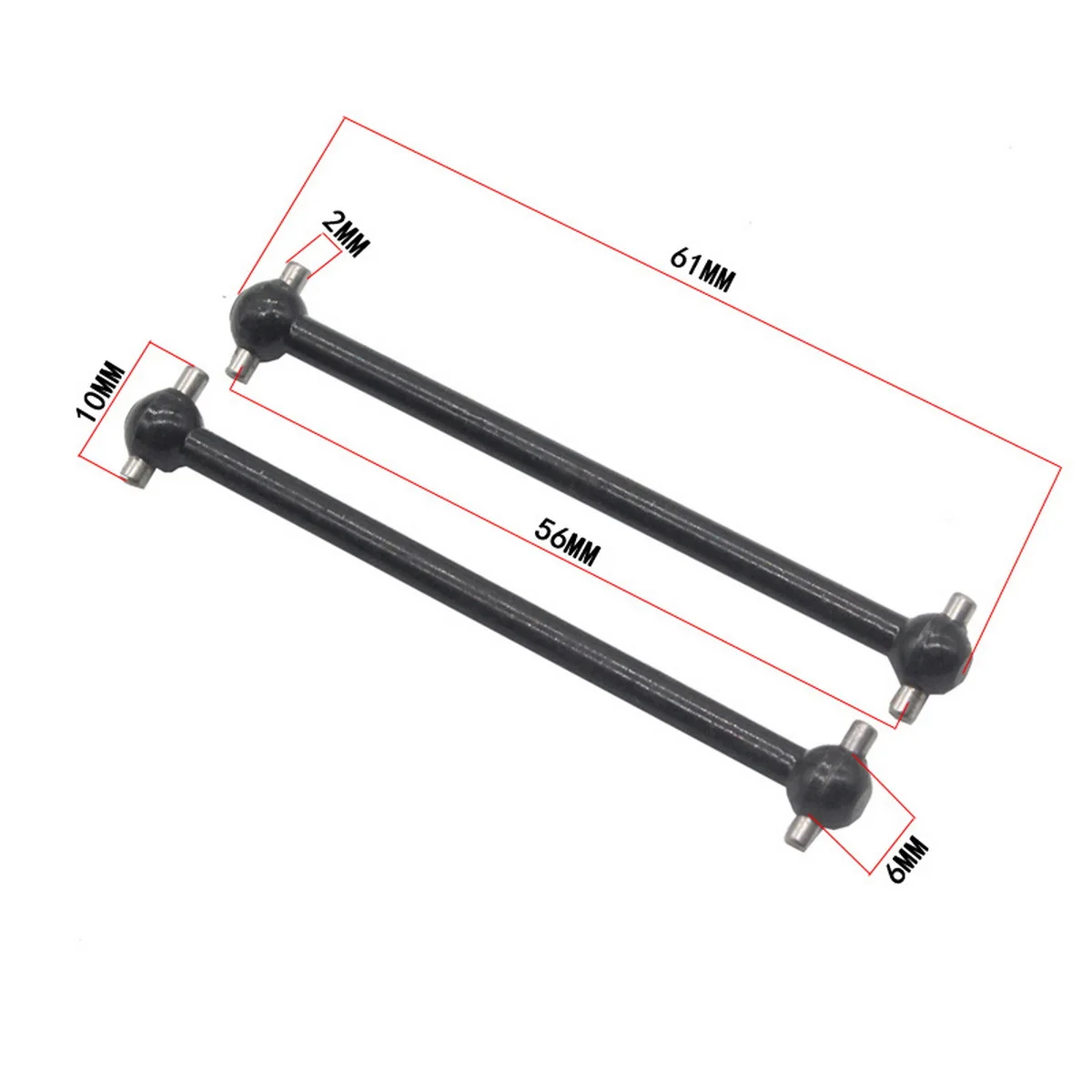 2pcs/set Drive Shaft Transmission Axle Total Lenth 61 63 70 77 84 86 89.5 101mm Dogbone for RC 1:10 HSP RC Model Car CVD