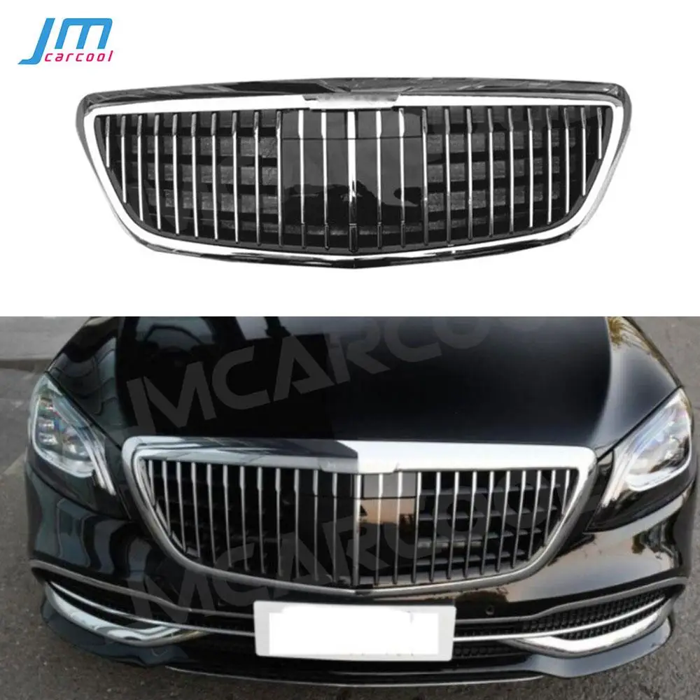 

For Mercedes Benz W222 S320 S350 S400 S560 S600 S680 S65 2014-2019 ABS Material Front Bumper Grille Mesh MH style Grill Covers