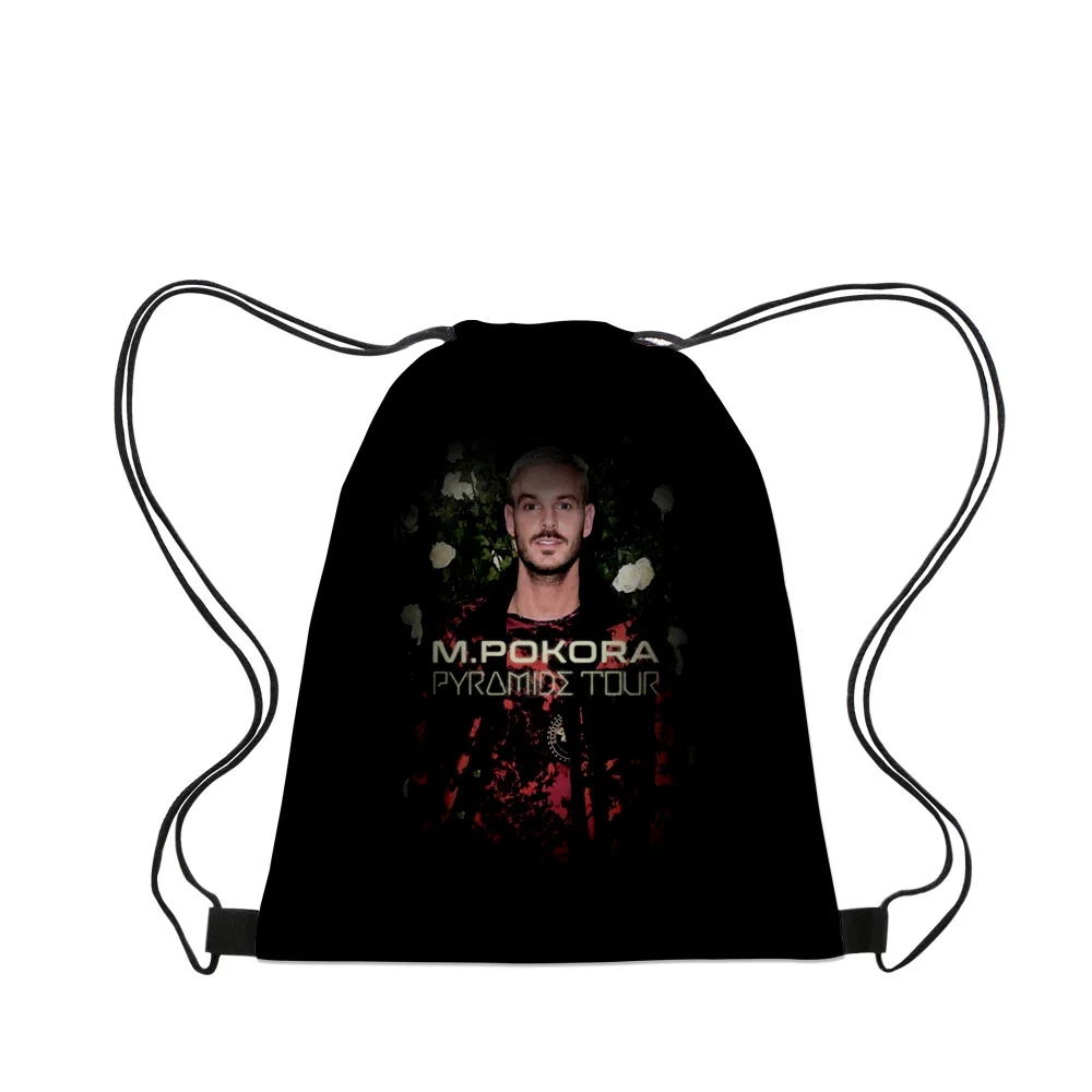 M Pokora Merch Bolsas Pano Lona Bolsa com cordão Mulheres Homens Bolsas de lazer