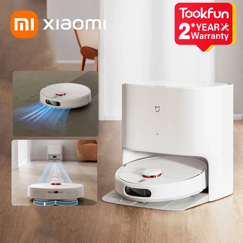 Xiaomi mijia auto robô aspiradores mop 2 casa inteligente varrendo esfregando rotativo de alta velocidade 5000pa sucção ciclone lds laser