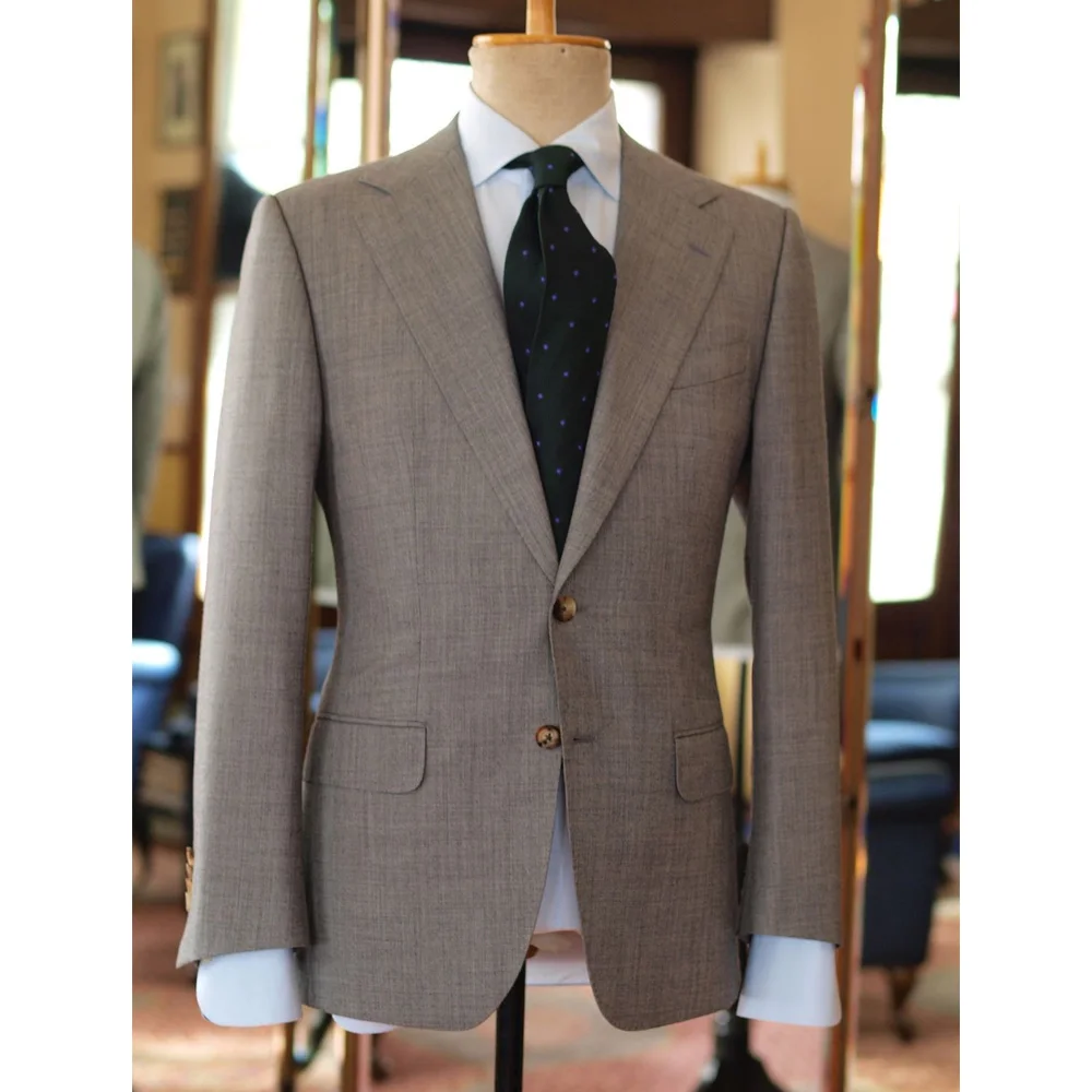 

Мужские деловые пиджаки в стиле бизнес-кэжуал: однобортные, с отложным воротником, однотонные, из полиэстера, для города