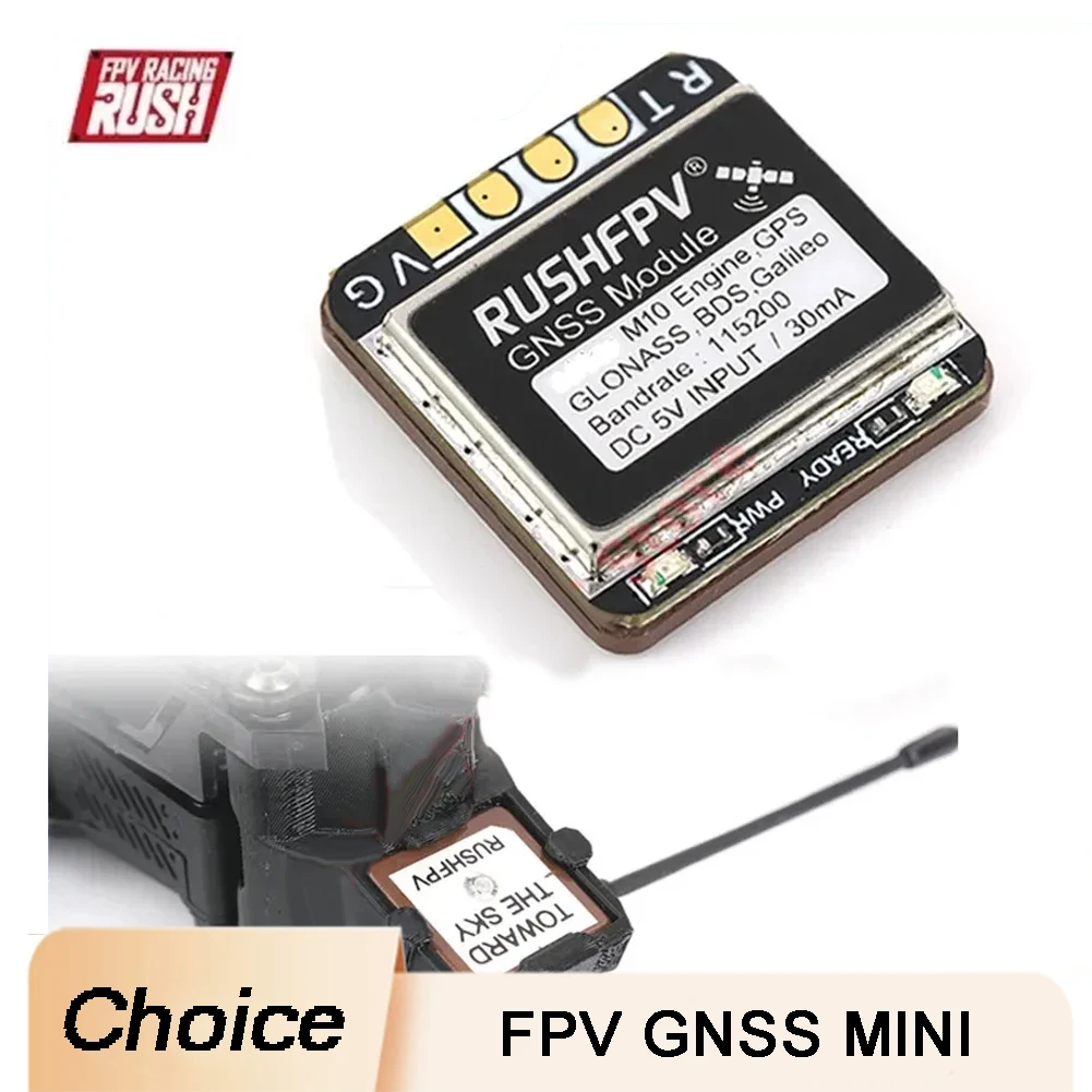 

RUSHFPV GNSS MINI M10 UBX NMEA GPS-модуль с двумя протоколами Встроенная керамическая антенна для радиоуправляемого самолета FPV дальнего действия