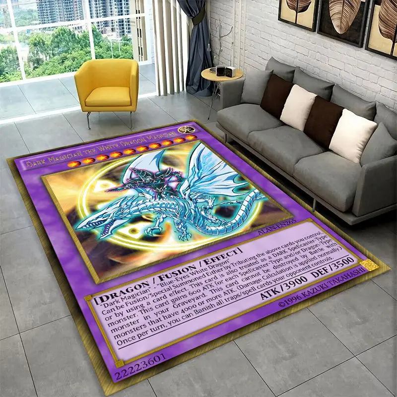 Yu-Gi-Oh Monster Card Cartoon Anime Carpet Rug for Bedroom Living Room Sofa Doormat Home Decor,Kid Game Area Rug Non-slip Gift view 6