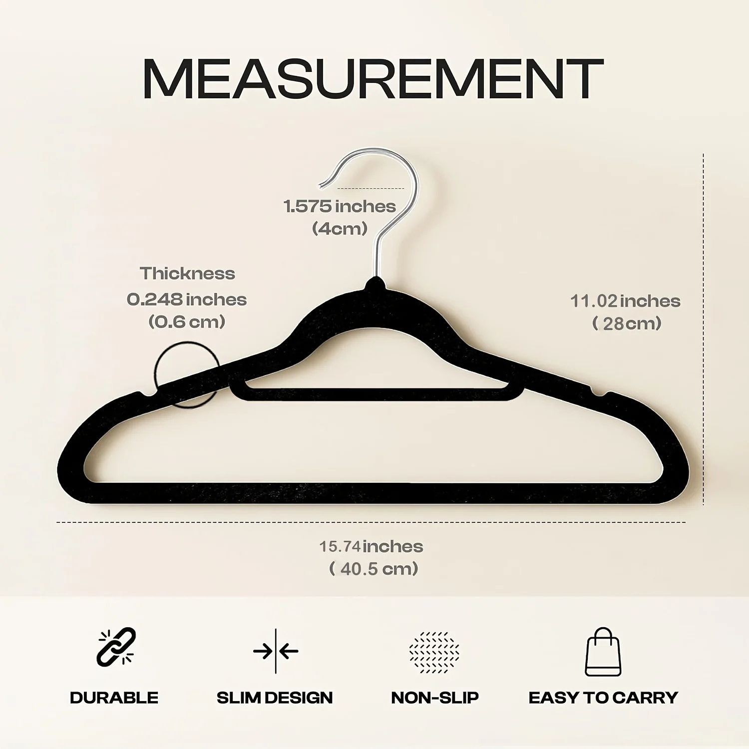 10/20/50 Pack Premium Anti-Slip Velvet Garment Hangers, Soft Flocked Non-Scratch Clothes Hangers with 360° Swivel Hooks, Heavy Duty Sturdy Coat Hangers, Slim Compact Hangers to Save Closet Storage Space
