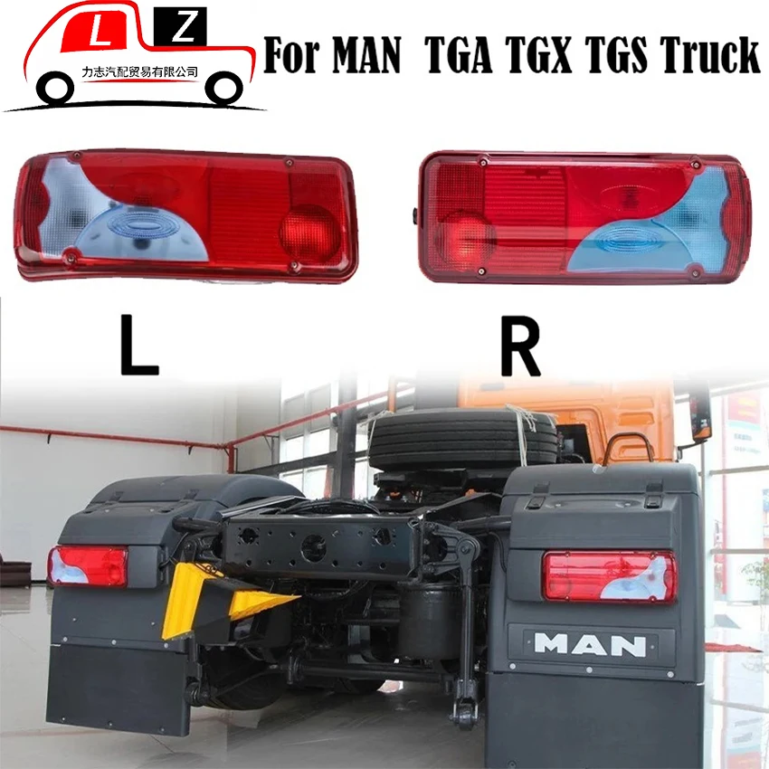 1 sztuk 24V tylne światła ciężarówki dla MAN TGA TGX TGS tylne światła ciężarówki 81252256060 81252256059