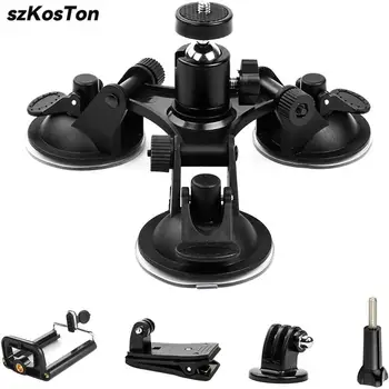 תושבת ספיגה משולשת עבור DJI OSMO Action 4 3 Gopro 13 12 11 10 9 8 7 עם מתאם חוט סטנדרטי בגודל 1/4