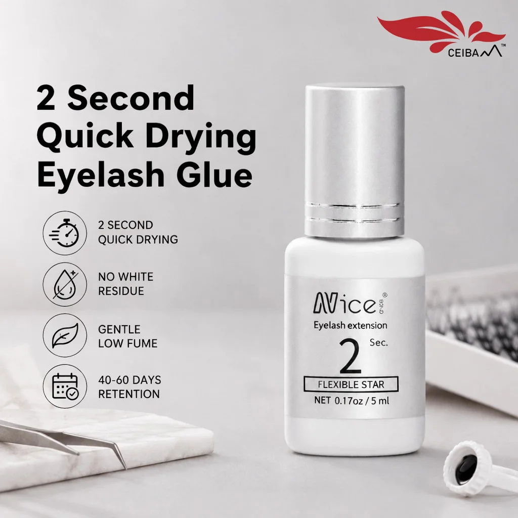 

Professional Lash Glue Fast Dry Eyelash Extension Glue Strong Hold Low Fume 5ml