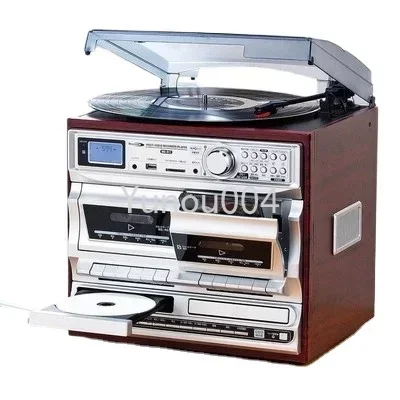 Record Player Modern Jukebox Antique Phonograph Bluetooth Audio Multi-Function Radio Tape CD USB Vinyl