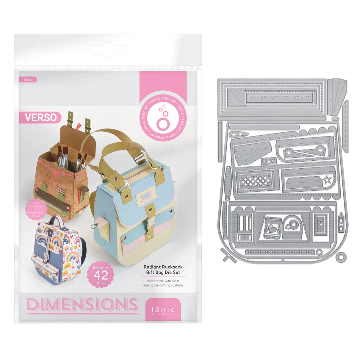 Radiant Rucksack Die Metal Cutting Dies Box for DIY Scrapbooking Diary Paper Cards Decorative Craft Embossing Template New