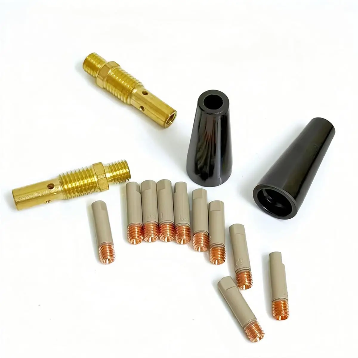 طقم لحام BMBY-Flux Core بدون غاز 14 قطعة مع طلاء غير لاصق، استبدال أطراف اللحام (. 030") #5