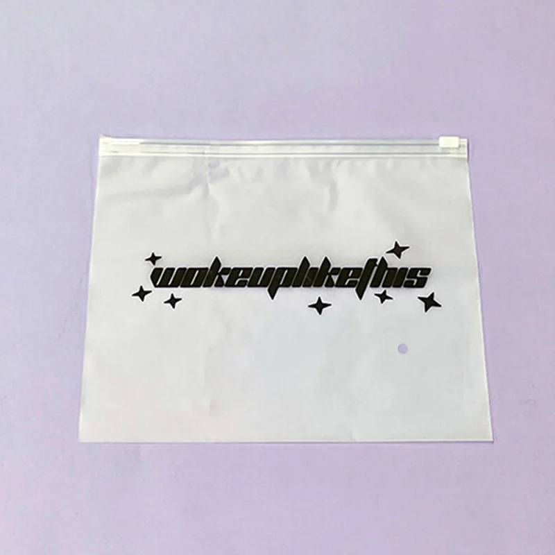 Customized product、Eco-friendly Custom Printed Biodegradable Frosted sealing zipper lock bag For Clothes Shirt Swimwear Packagin