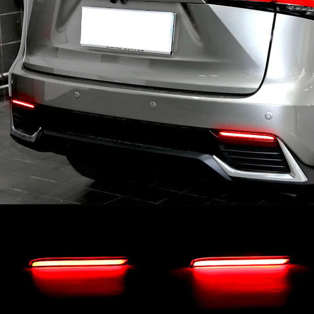 1 set Led Rear Bumper Reflector Tail Lights For Lexus GX470 RX300 NX200t NX300 2015-2021