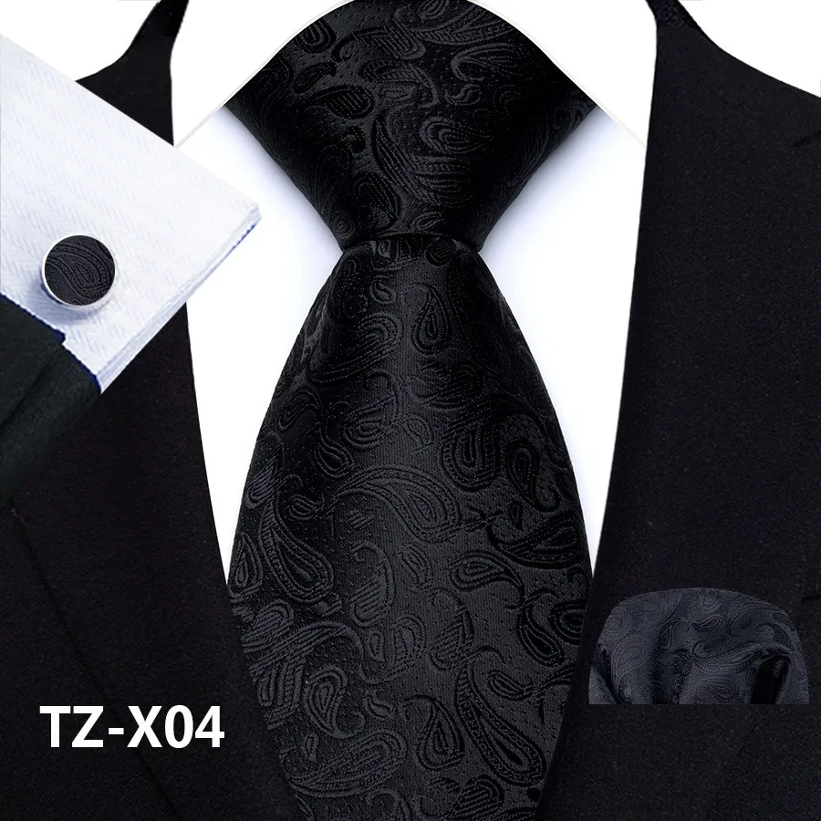 Klassisches Krawattenset für Herren, florales Paisley-Krawattenset mit Einstecktuch und Manschettenknöpfen, Vintage-Krawatte für Hochzeit, Business-Anzug-Accessoires – Detail 11