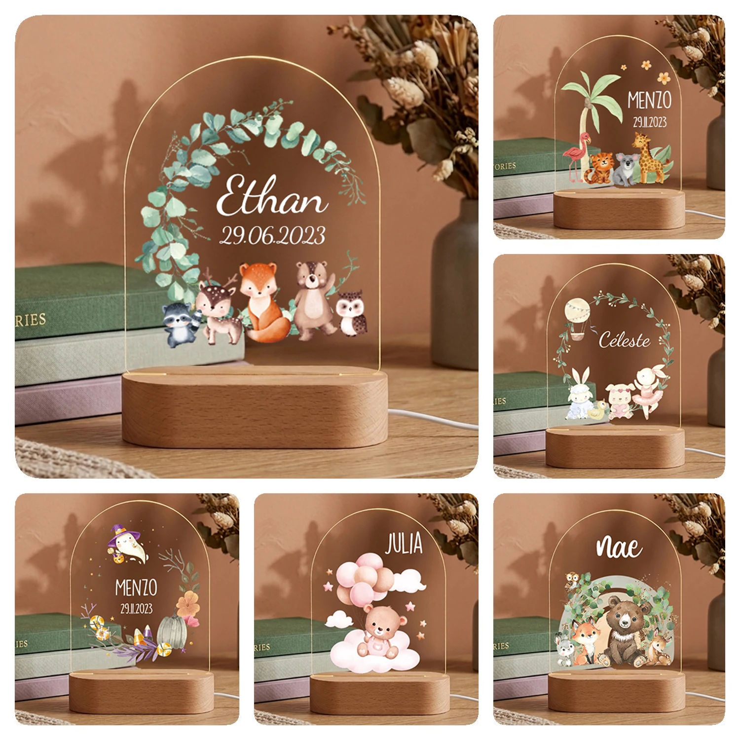 Baby Nursery Light - Personalizowana lampka nocna dla dziecka z