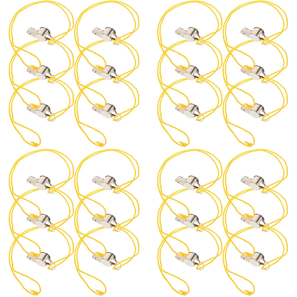 

24 Pcs Sports Whistle Emergency Outdoor Whistles Hiking Soccer Referee Lanyards