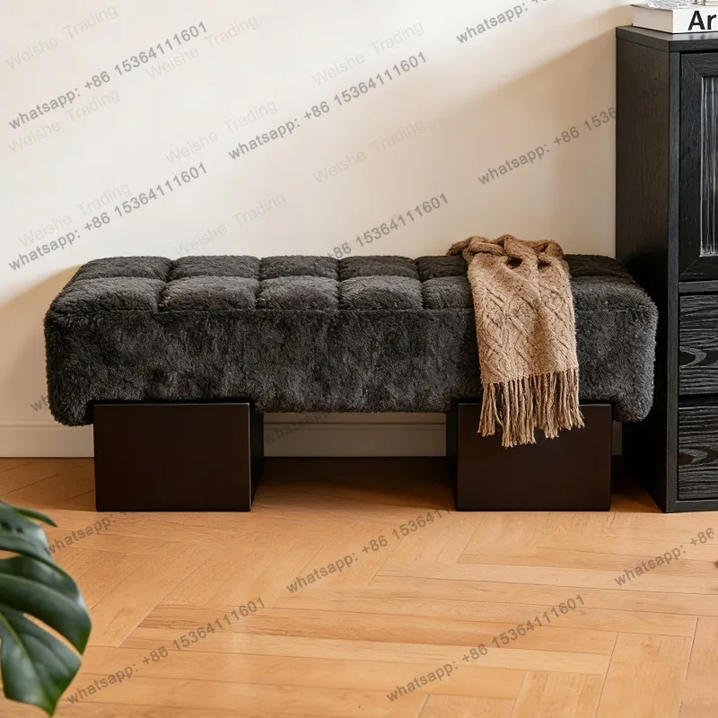 Modern simple sofa stool living room home designer bedroom end of bed door shoe change stool