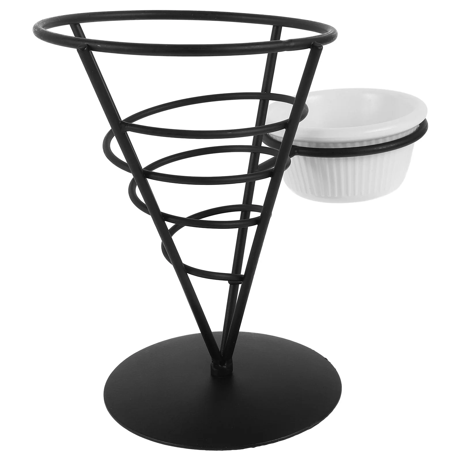 

Snack Rack Fries French Stand Restaurant Tableware Appetizer Serving Basket Food Baskets Holders Wrought Iron Racks Fried