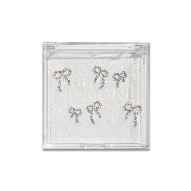 새로운 네일 다이아몬드 쥬얼리 럭셔리 다이아몬드 장식 가장자리 아크형 풀 다이아몬드 라이트 스타 크로스 네일 데코레이션 스티커 DIY