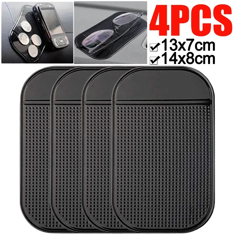 1-4 Stuks Auto Dashboard Sticky Pad Anti-Slip Pad Auto Telefoon Sleutels Ornamenten Opslag Pad Auto-interieur Opslag Antislip Siliconen Pads