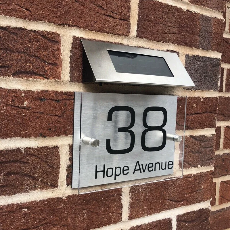 

Solar-powered House Number Lights, Digital Address Indication Number Plates Light Control House Number Warning Indication Plates