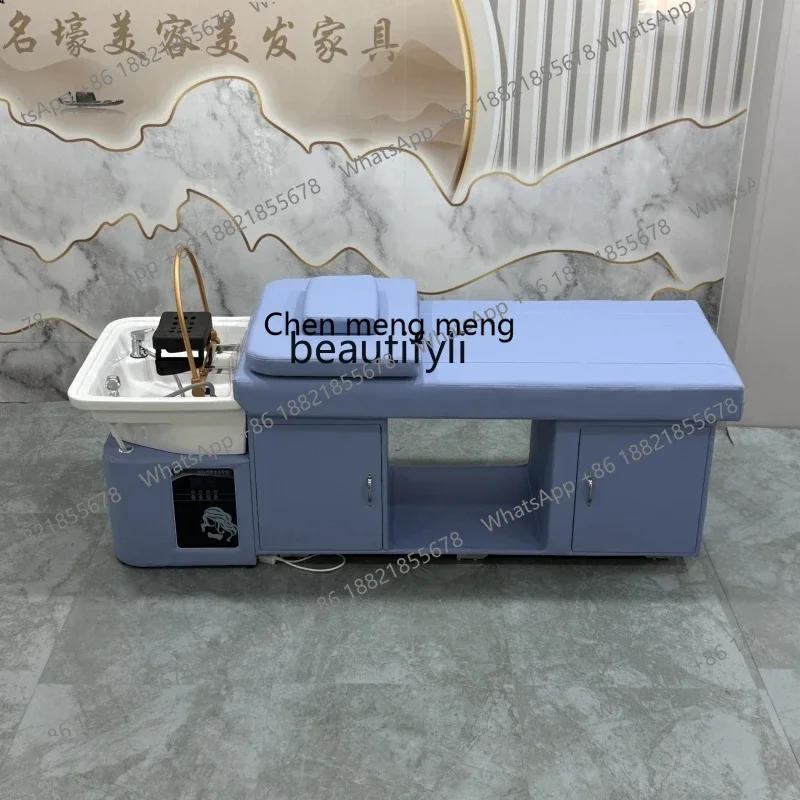 New Ceramic Basin Thai Massage Water Circulation Hair Therapy Shampoo Bed Beauty Salon Barber Shop5556